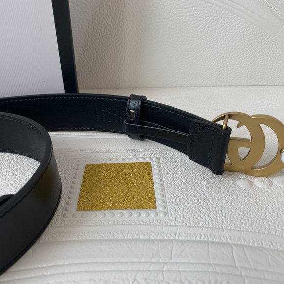 Leather belts with Gucci buckle